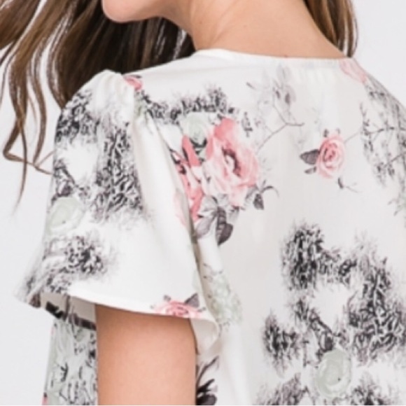 White Floral Tee - Picture 2 of 2